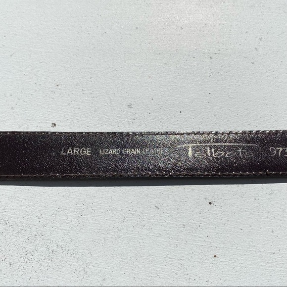 Talbots Brown Lizard Grain Leather Large Belt 9732 - Picture 4 of 4